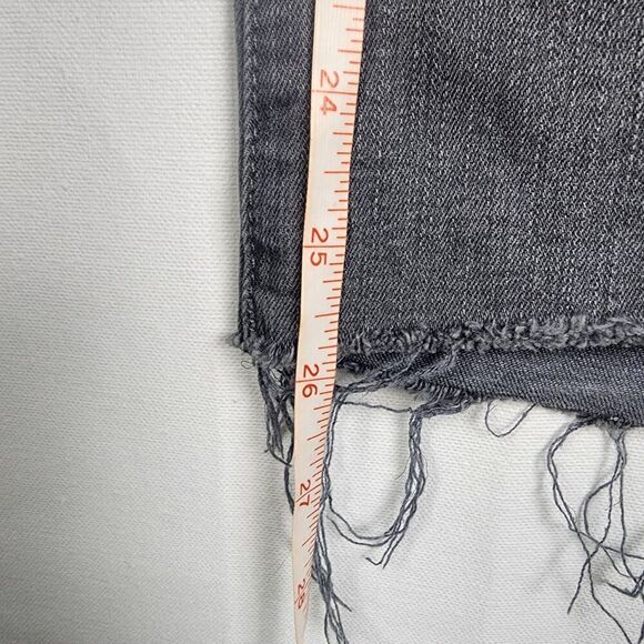 MOTHER The Insider crop Step Fray Jeans Size 24 Dark Grey Punk Grunge Casual - Picture 4 of 8